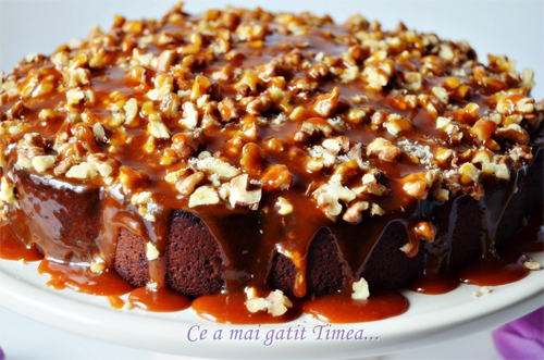 prajitura cu nuca prajita si caramel